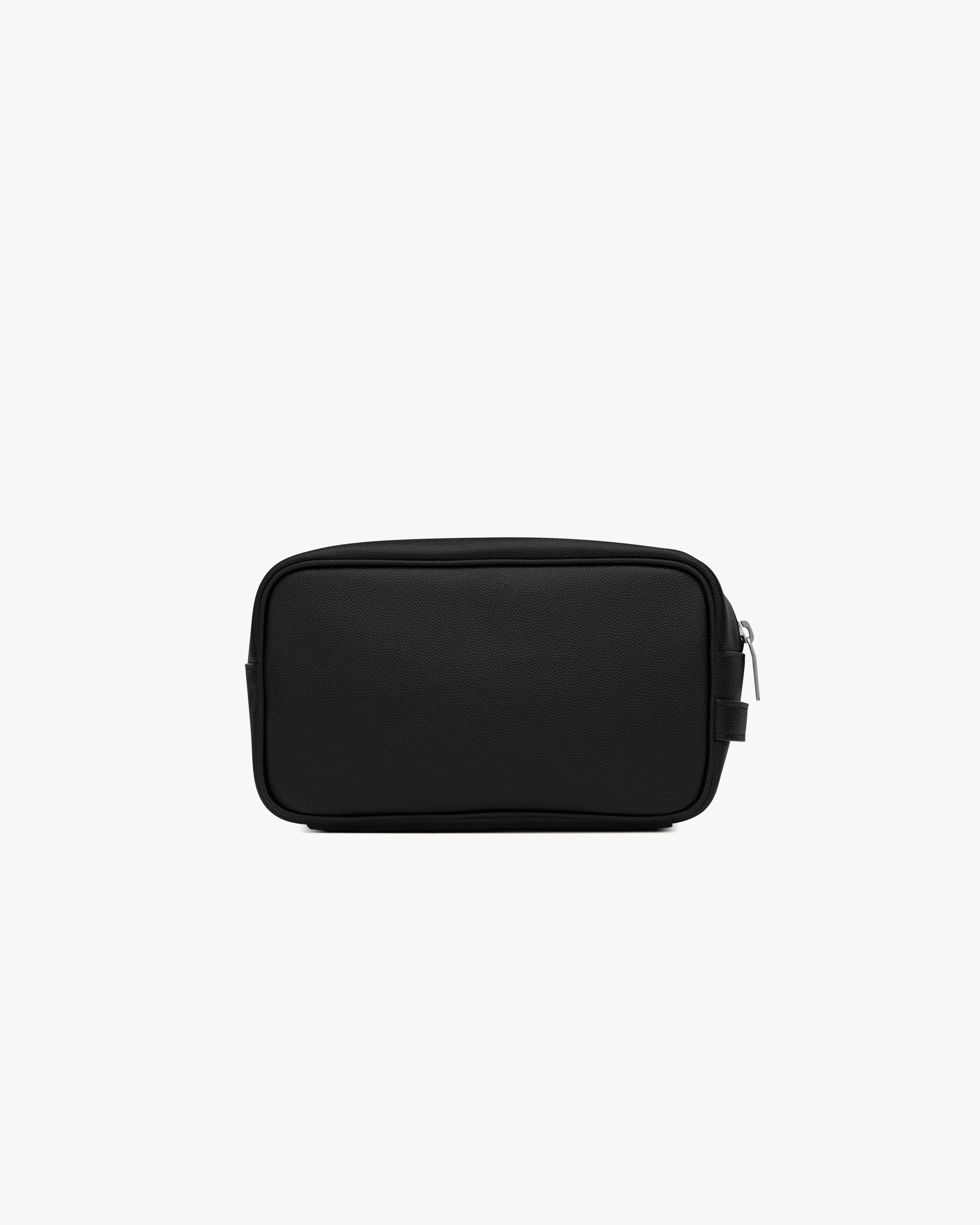 SAINT LAURENT PARIS small grooming case in grain de poudre leather