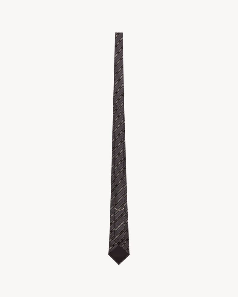 striped tie in silk jacquard