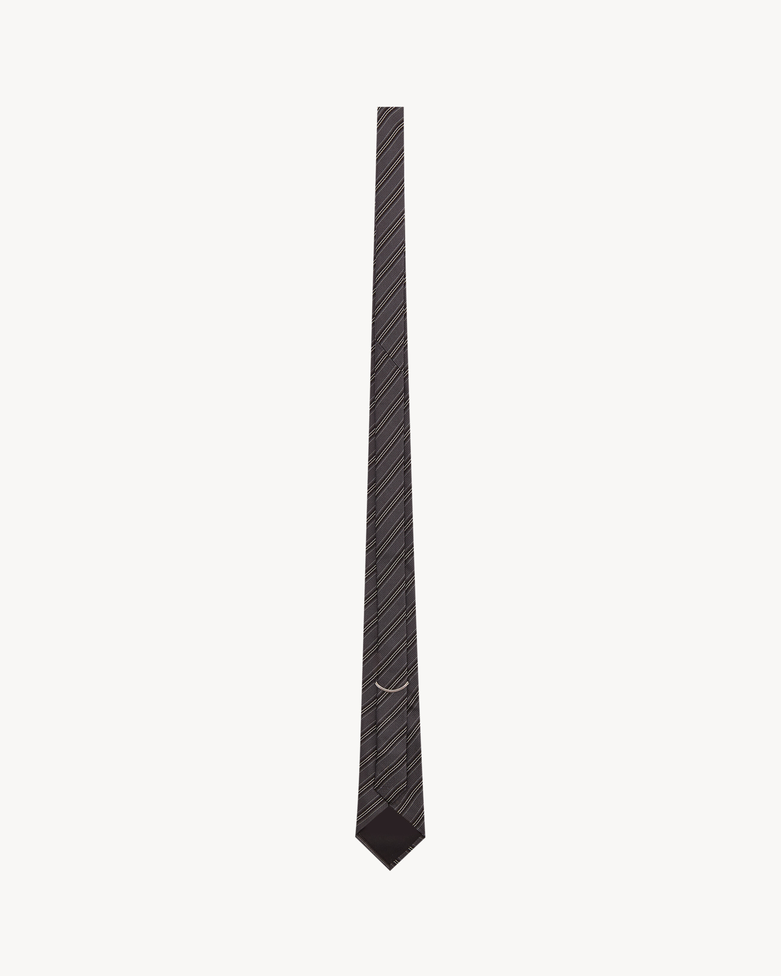 striped tie in silk jacquard
