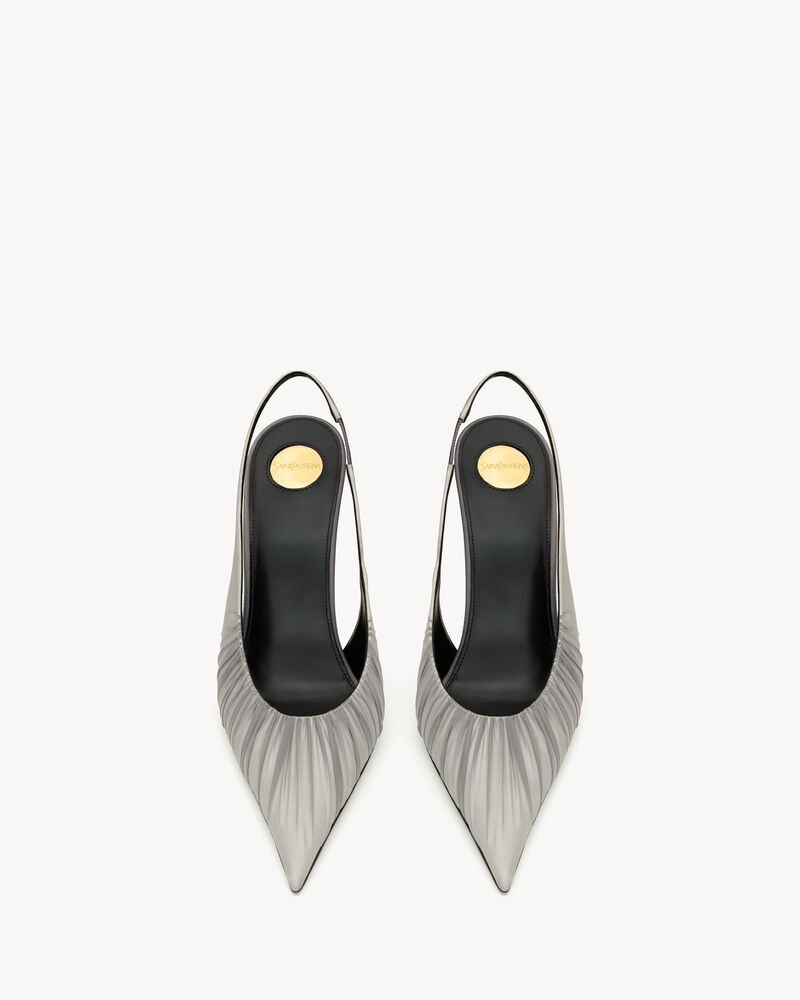 37 slingback pumps in draped nylon