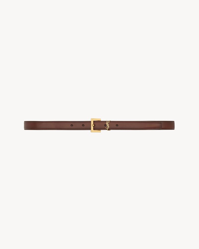 CASSANDRE thin belt in aged leather