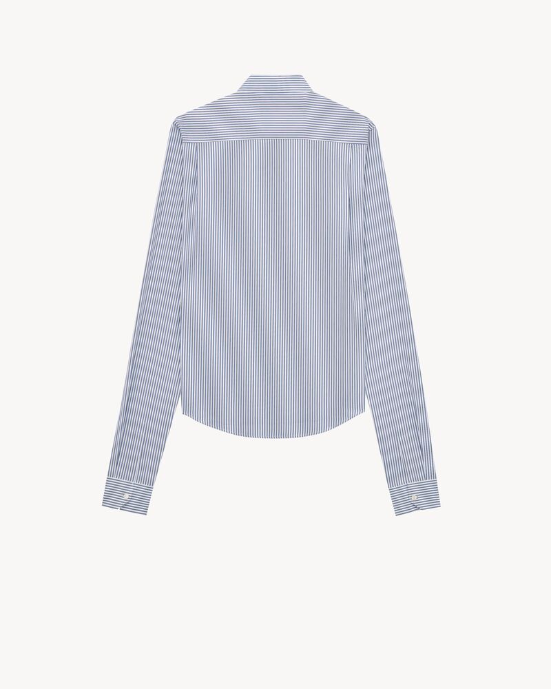 shirt in striped cotton poplin