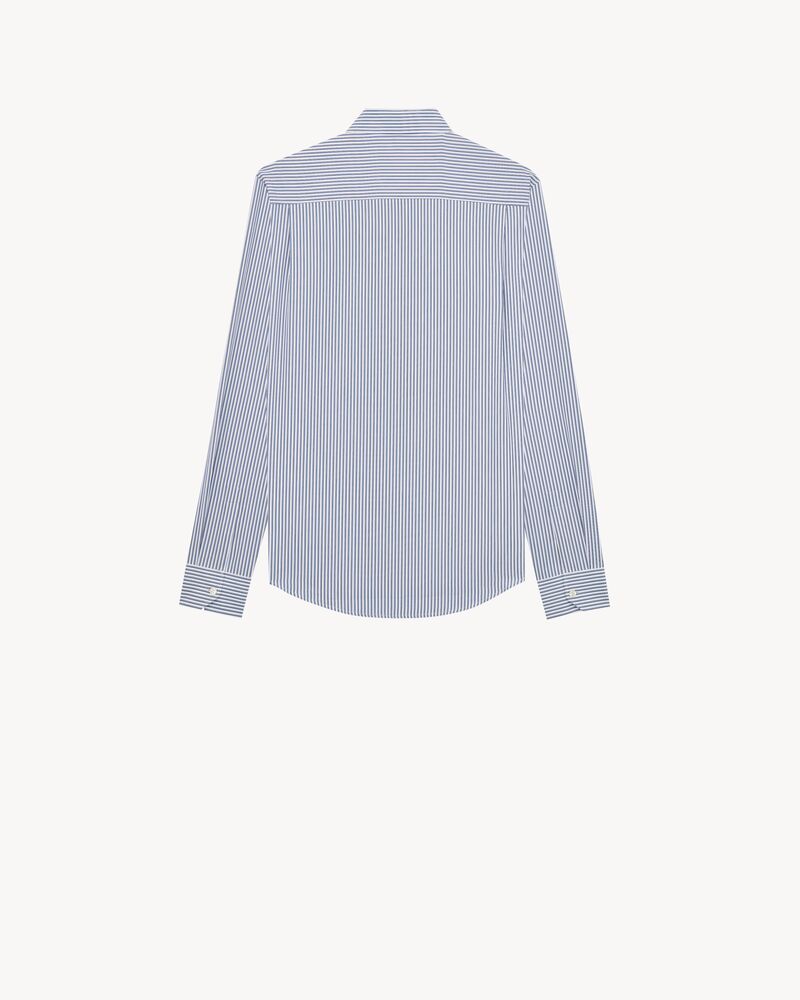 shirt in striped cotton poplin