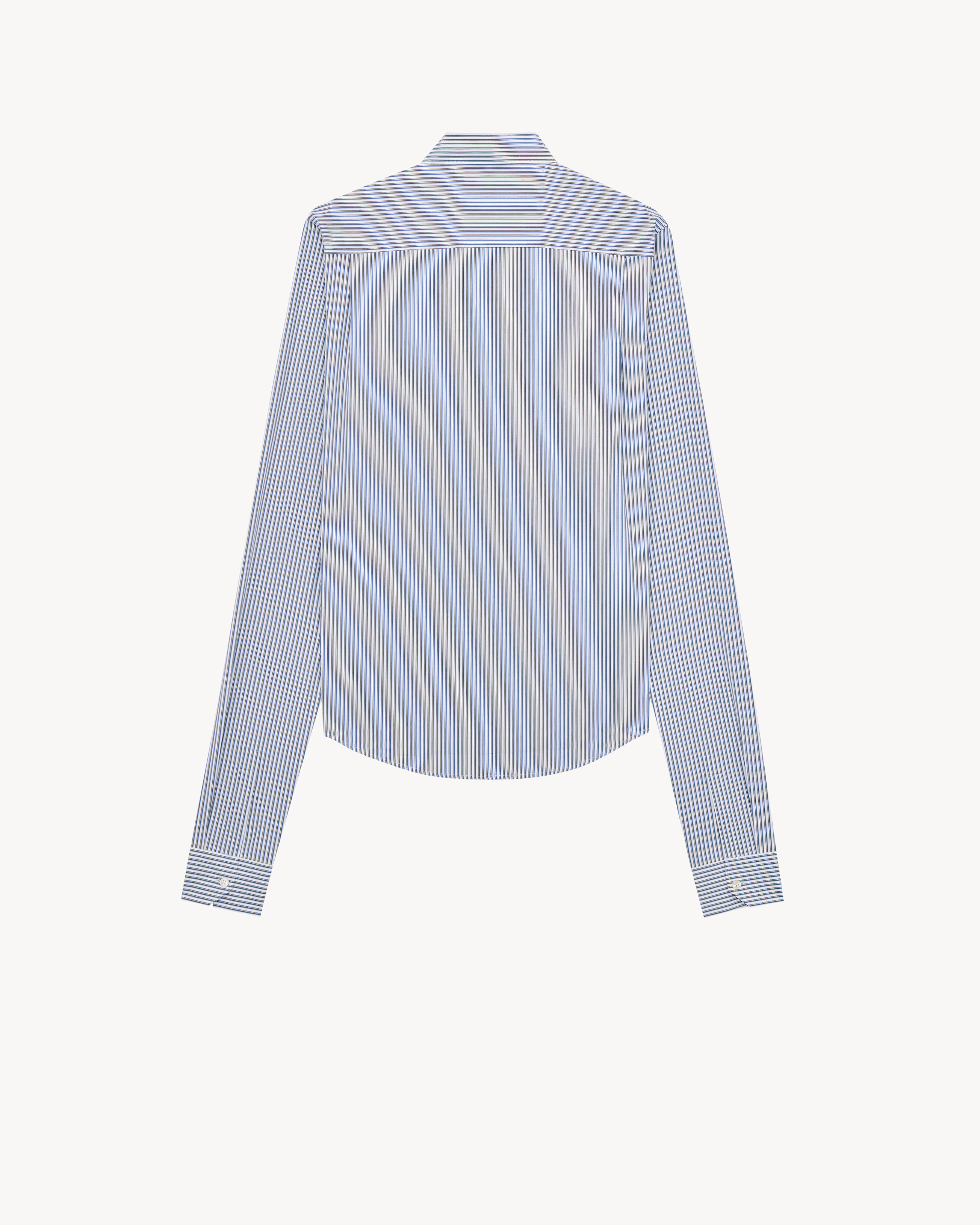 shirt in striped cotton poplin