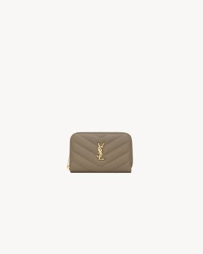 CASSANDRE change purse in GRAIN DE POUDRE leather in Beige | Saint