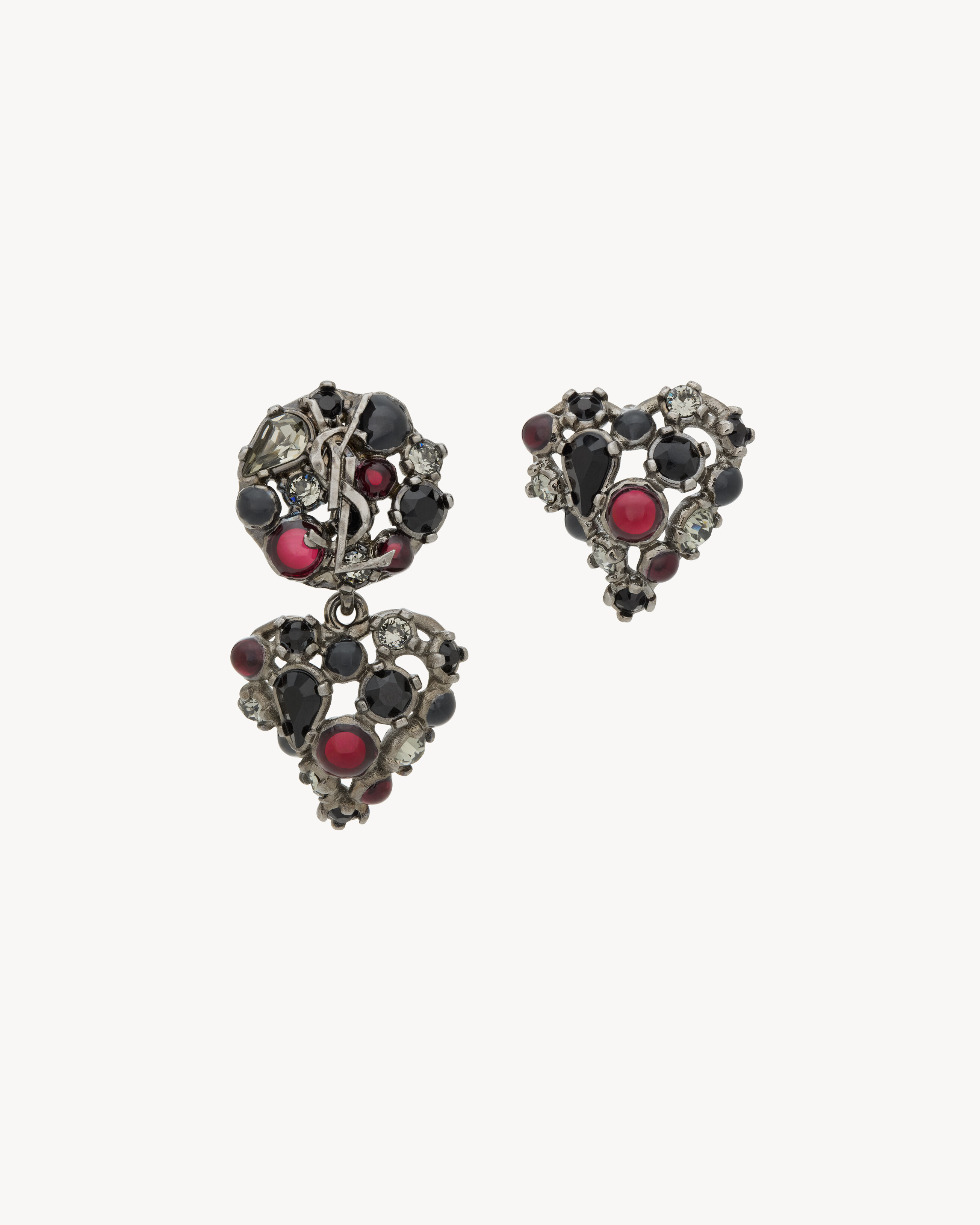 CASSANDRE crystal heart earrings