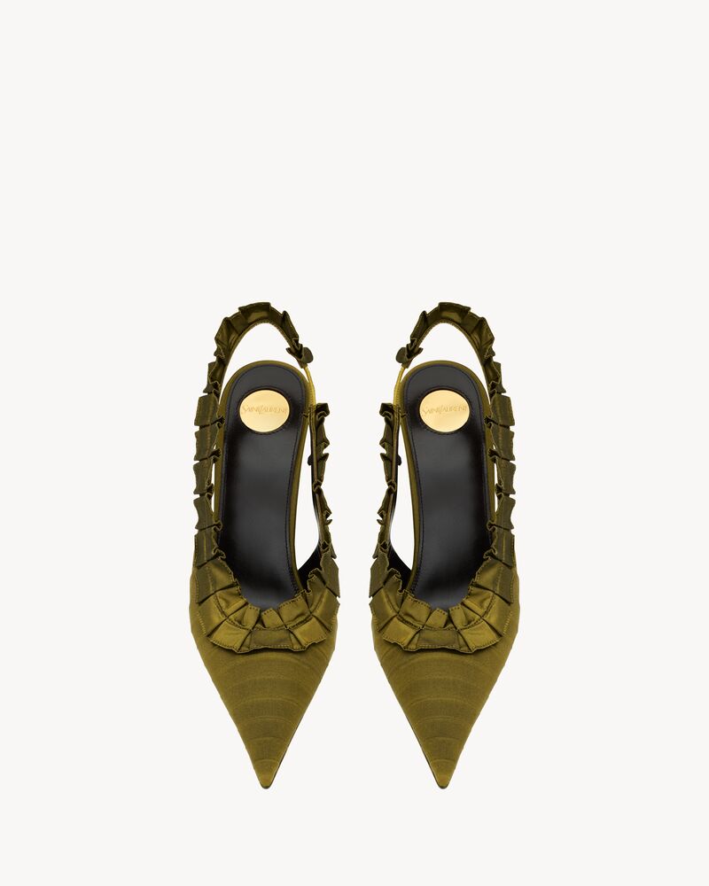 MADELEINE slingback pumps in silk taffeta