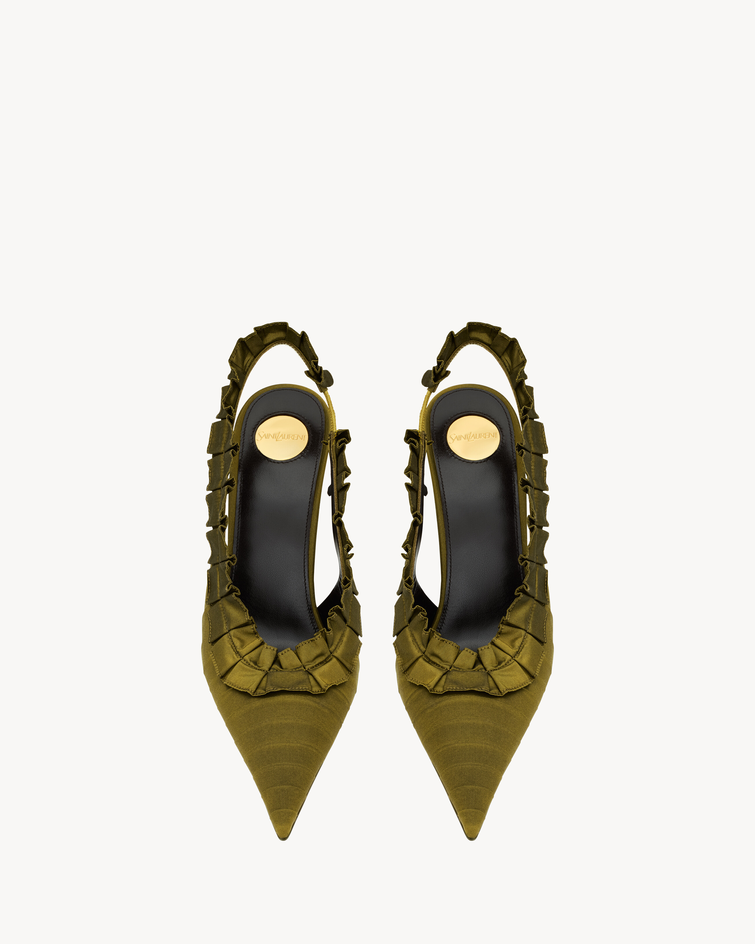 MADELEINE slingback pumps in silk taffeta