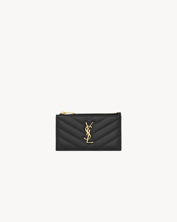 CASSANDRE MATELASSÉ FRAGMENTS CARD CASE IN LAMBSKIN