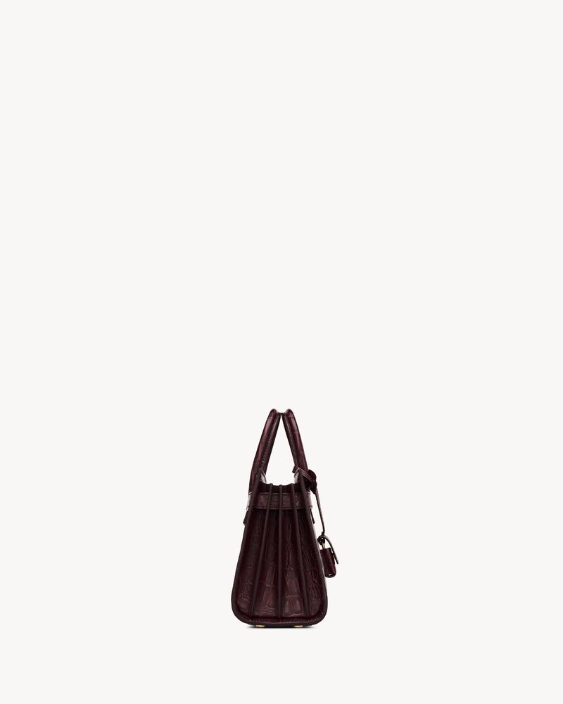 SAC DE JOUR IN CROCODILE-EMBOSSED LEATHER - NANO