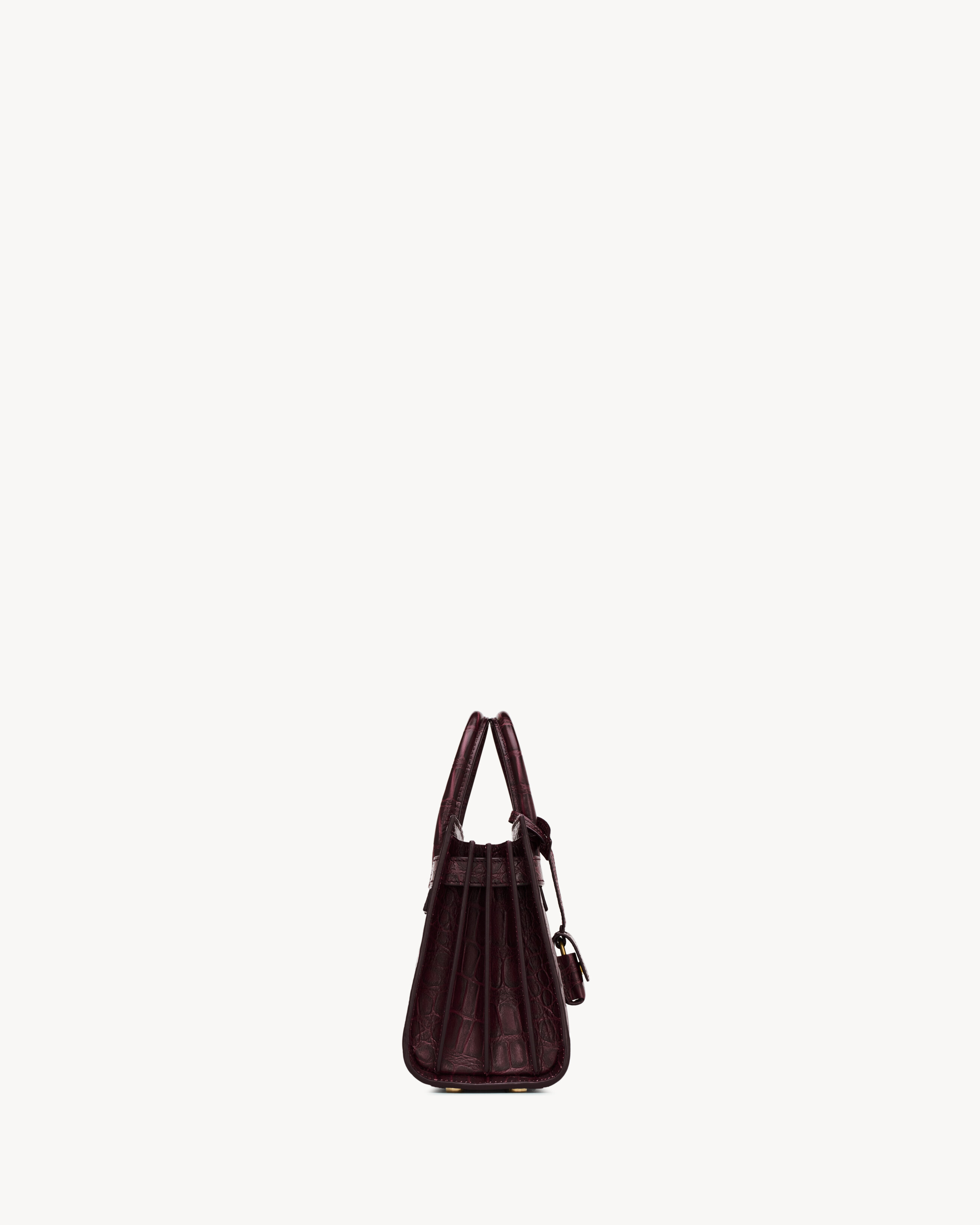SAC DE JOUR IN CROCODILE-EMBOSSED LEATHER - NANO