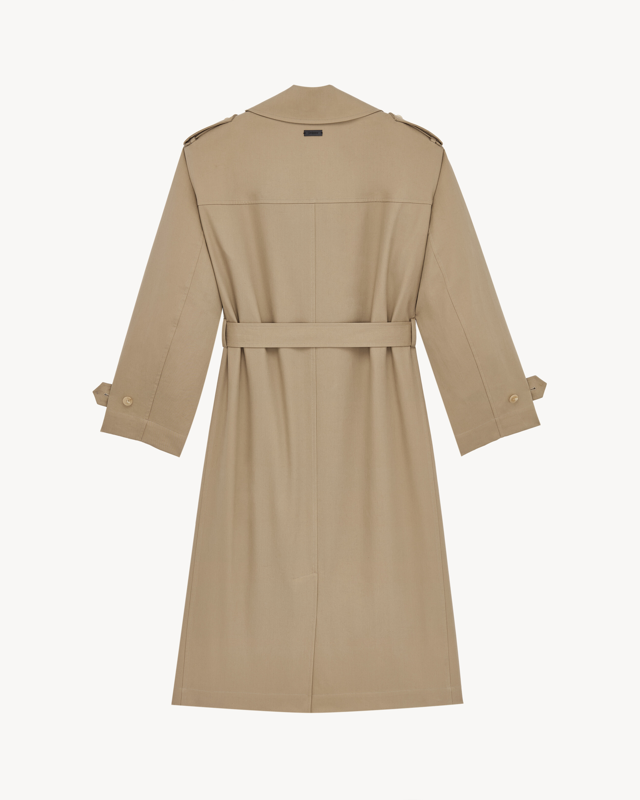 trench coat in bonded cotton