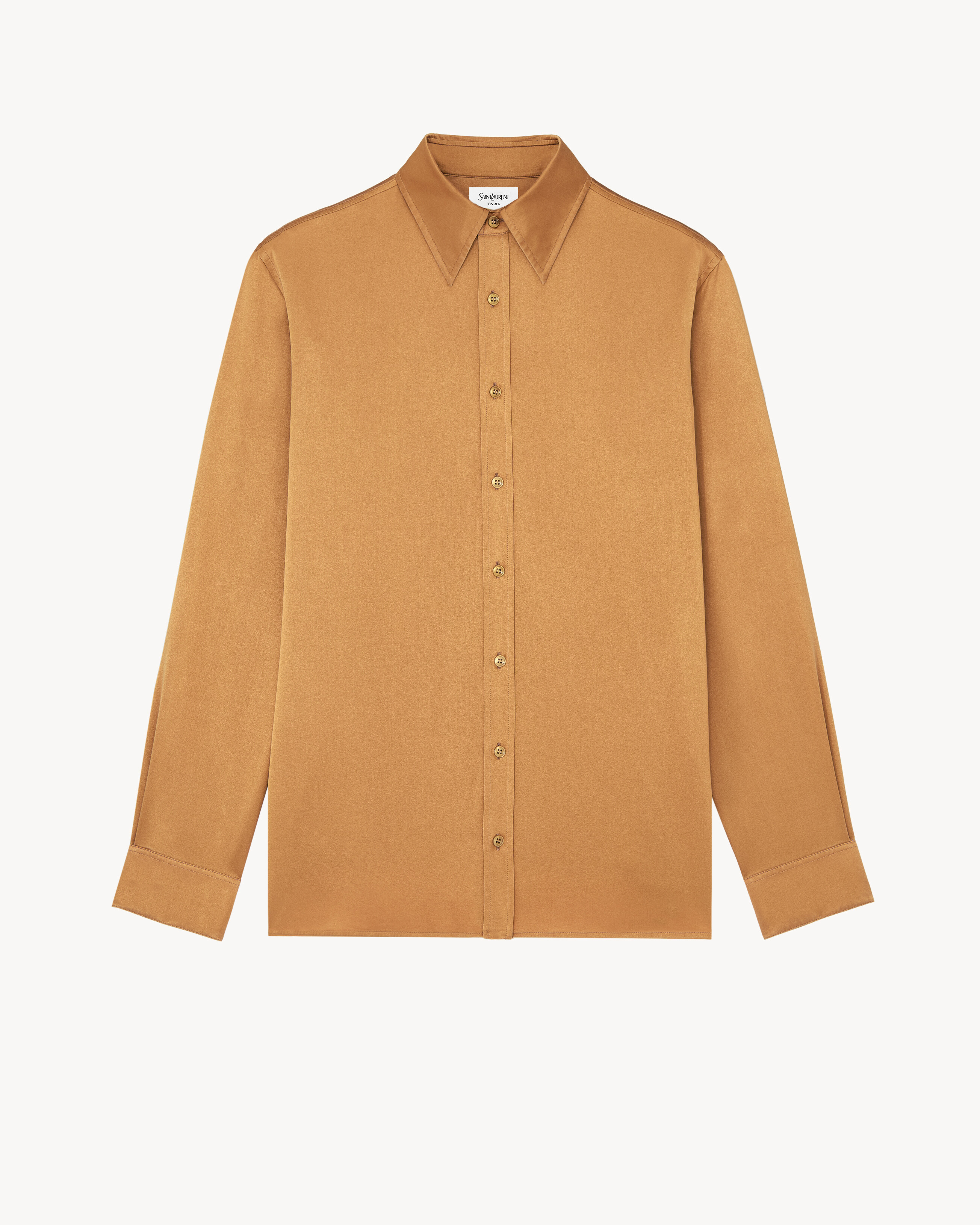 shirt in silk satin-back crepe