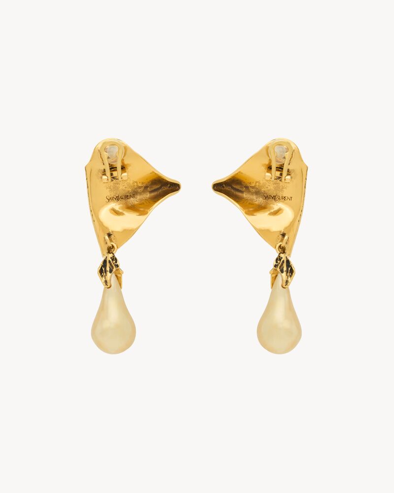 CASSANDRE pearl earrings in metal