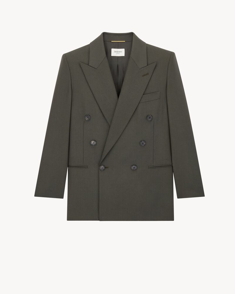 short jacket in wool gabardine