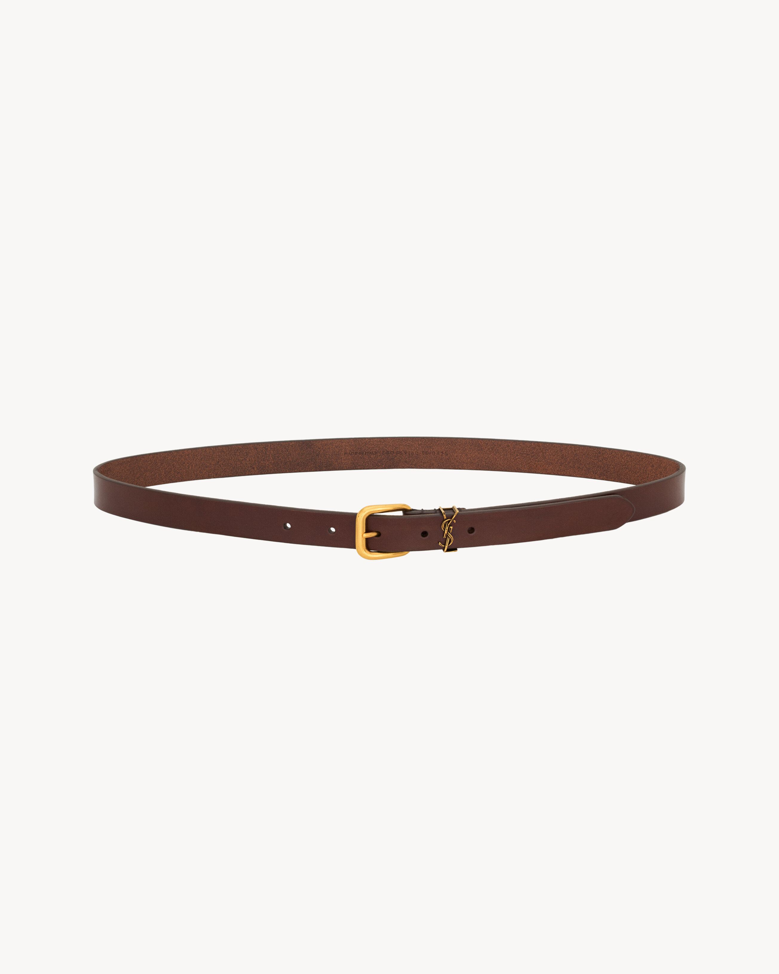 CASSANDRE rectangular buckle belt in leather