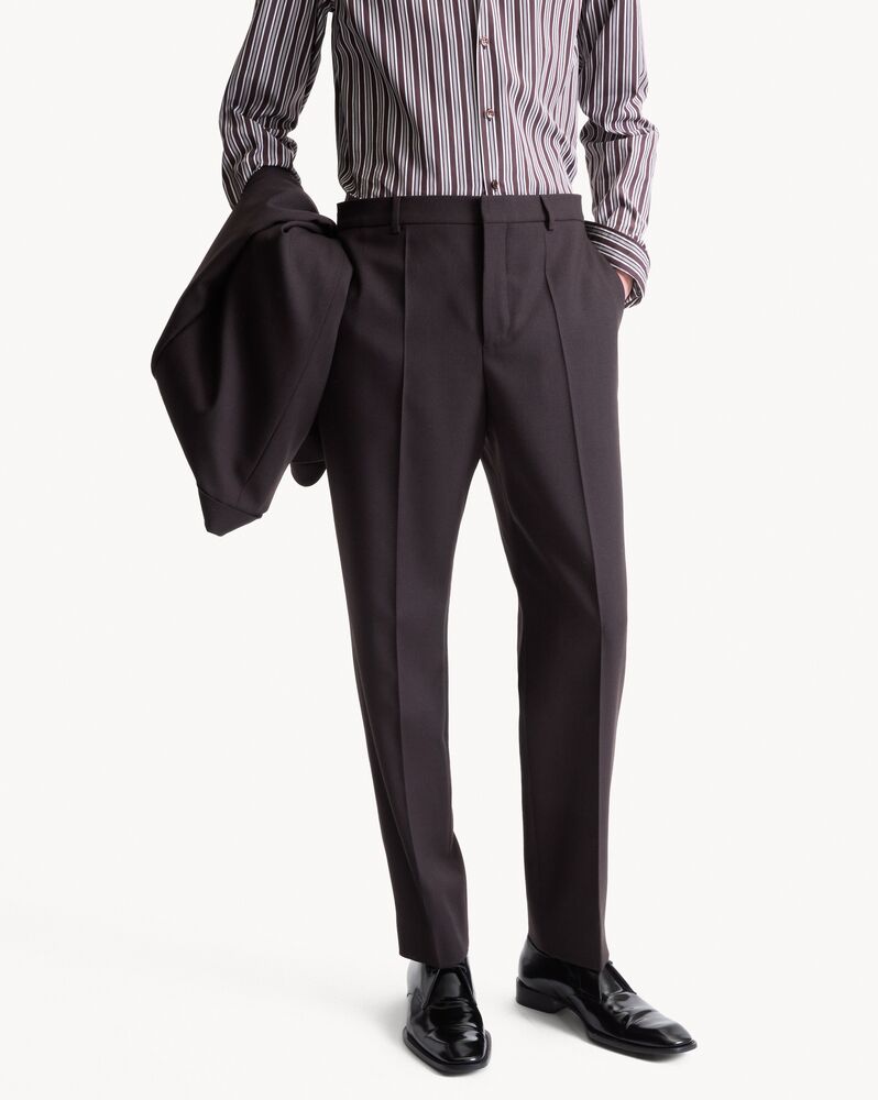 slim-fit pants in wool