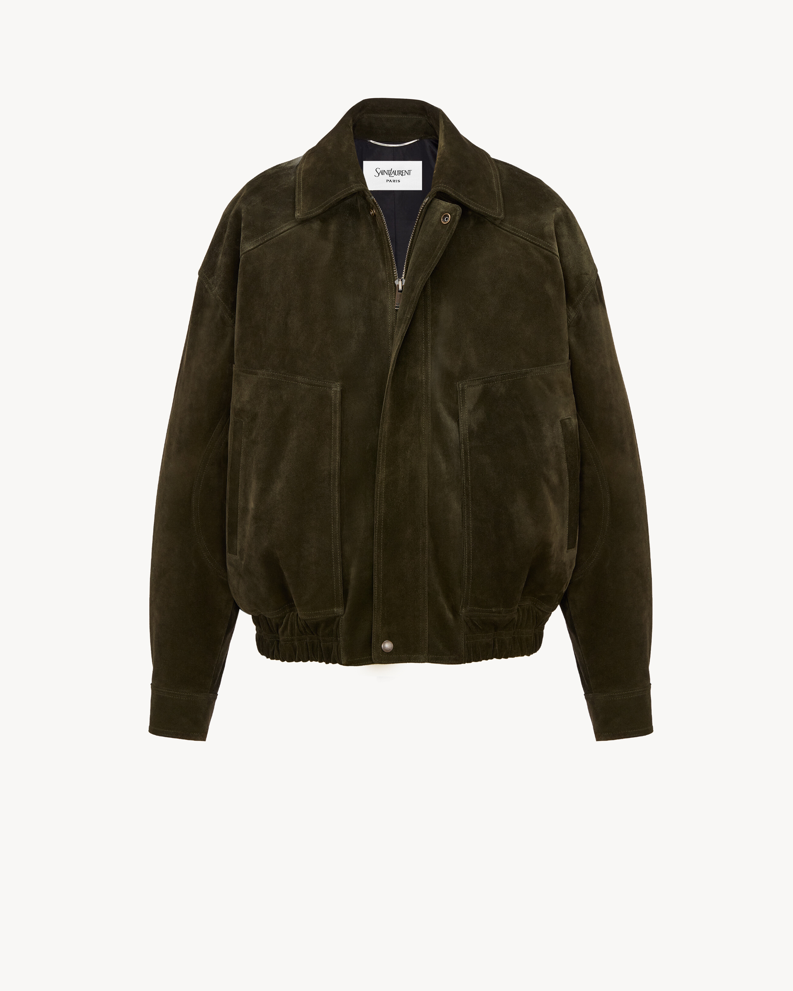 bomber jacket in vintage split leather