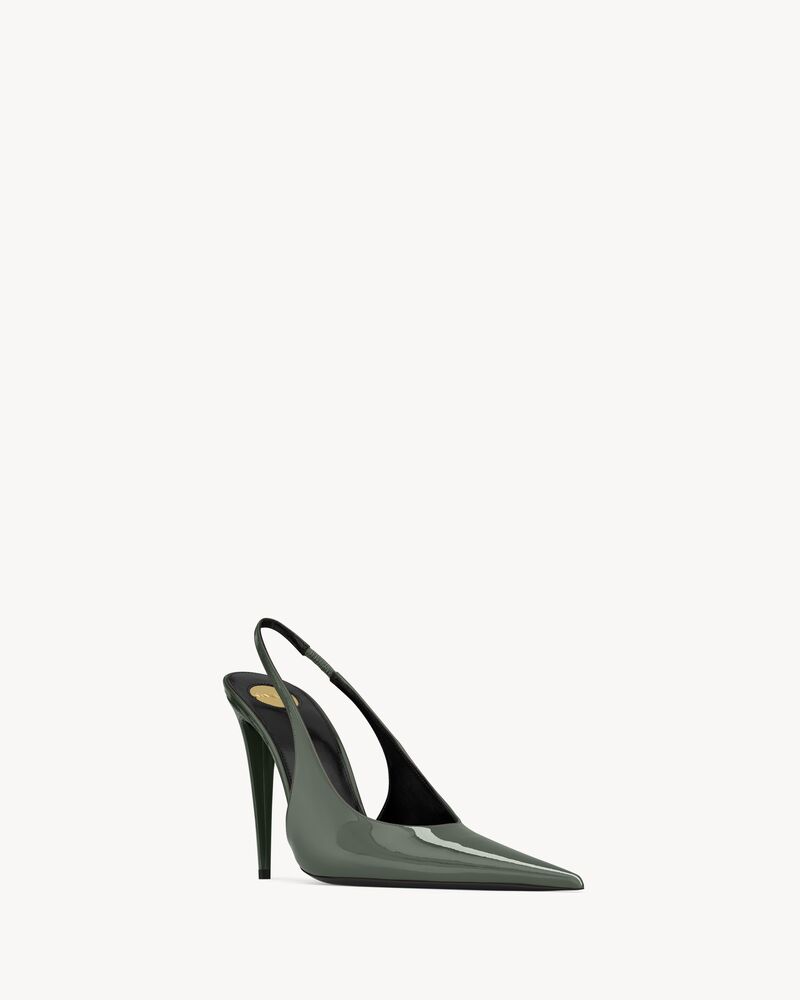 GUERMANTES slingback pumps in patent leather