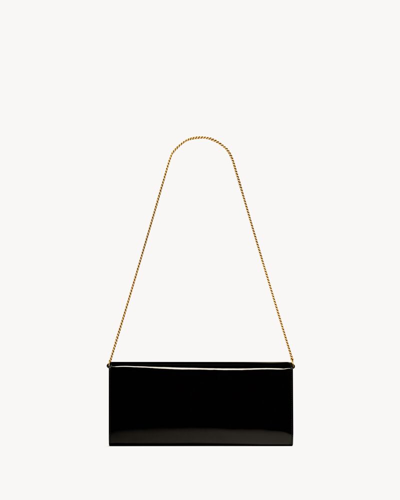 bolsa clutch KATE em couro envernizado