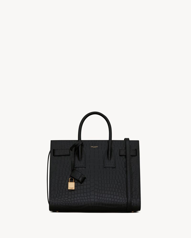 SAC DE JOUR IN CROCODILE-EMBOSSED LEATHER – SMALL