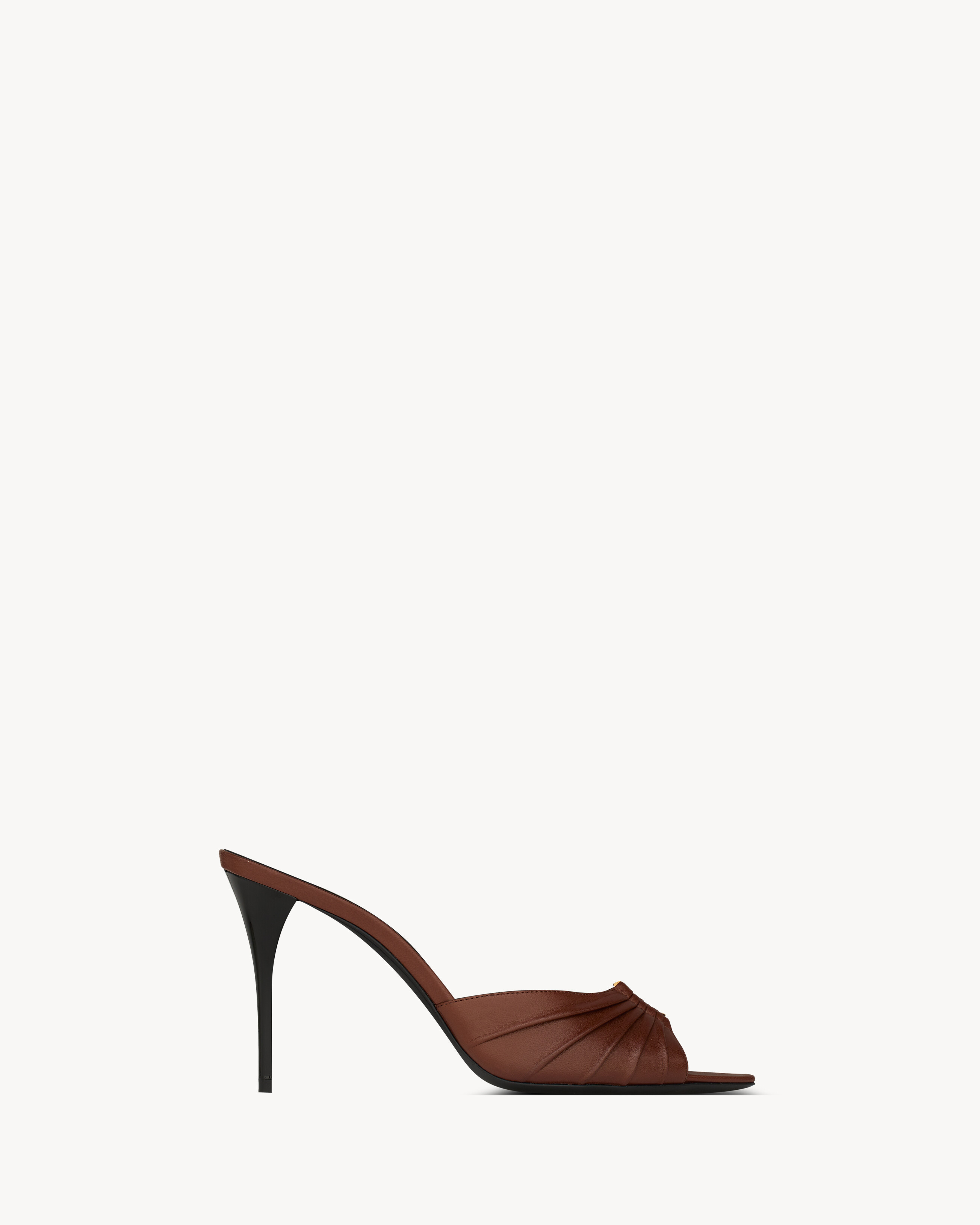 BABYLONE mules en cuir lisse