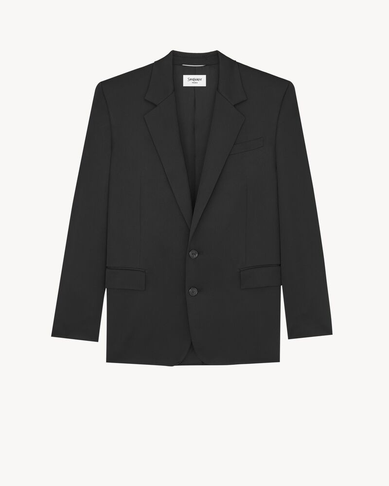single-breasted jacket in silk