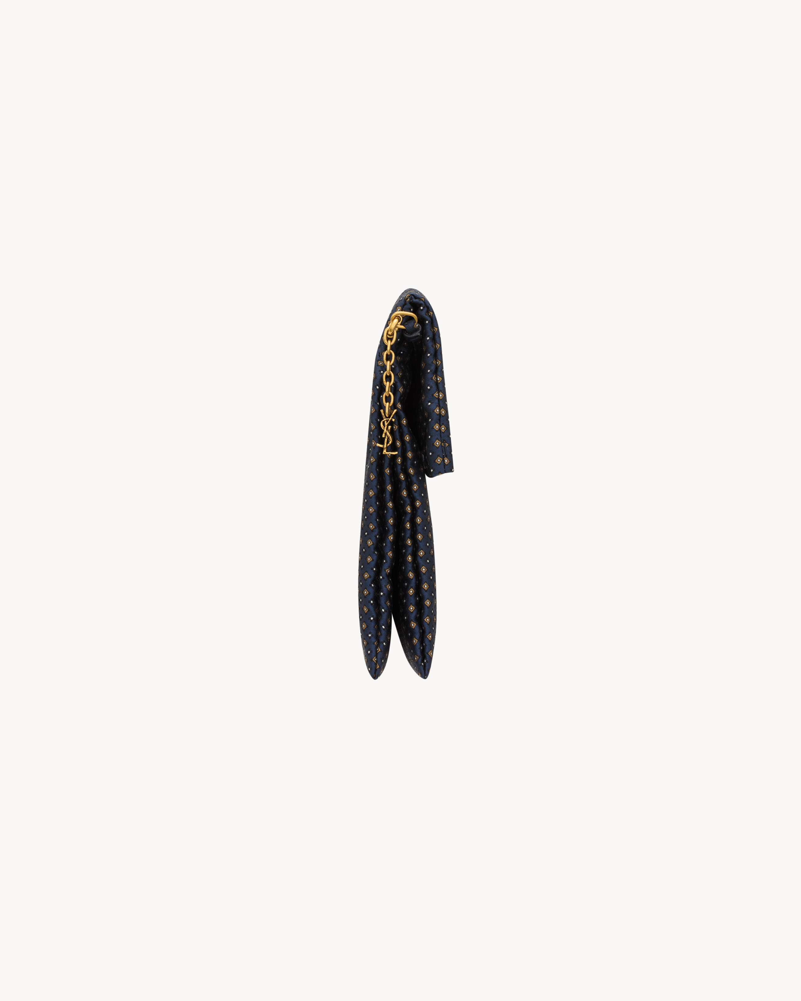 SAINT LAURENT PARIS large folded pouch in silk jacquard