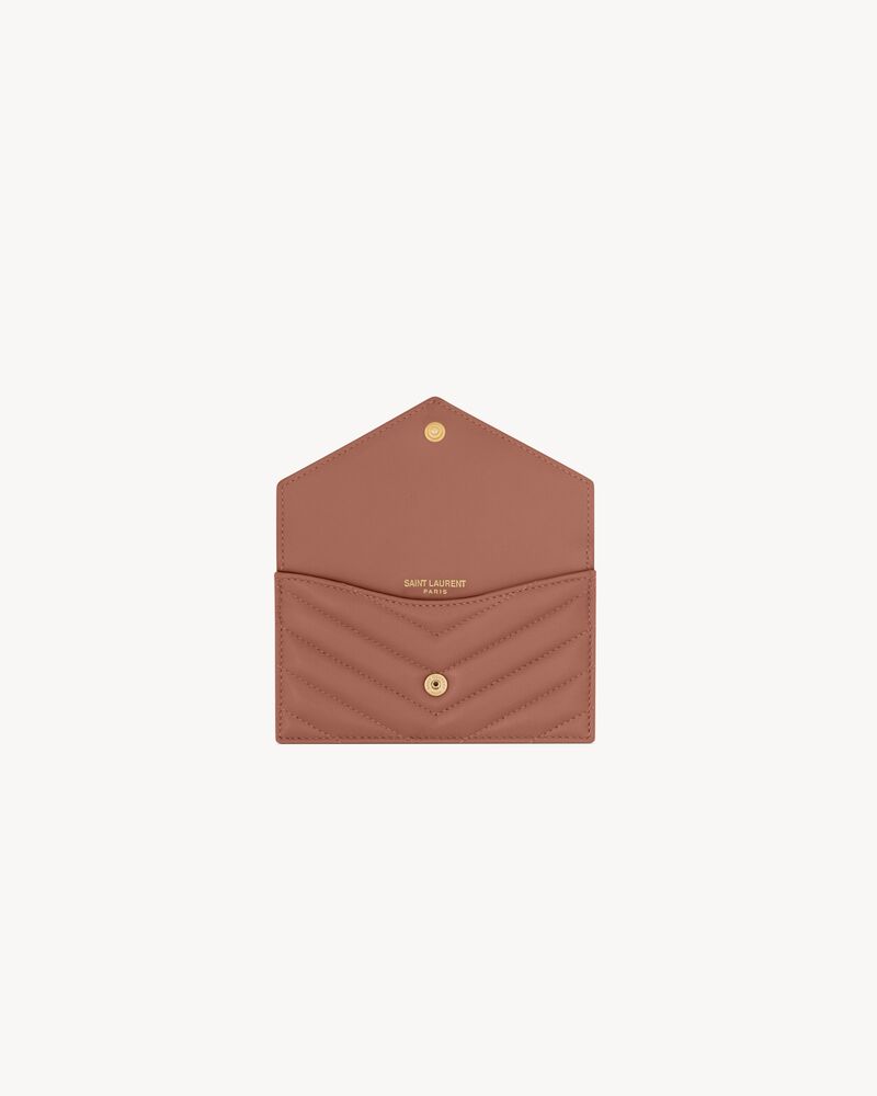 CASSANDRE FRAGMENTS flap card case in lambskin in Pink | Saint
