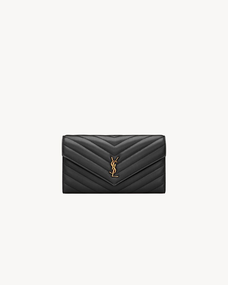 CASSANDRE MATELASSÉ large flap wallet in lambskin