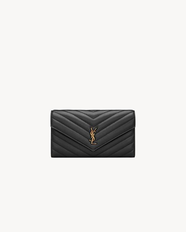 CASSANDRE MATELASSÉ large flap wallet in lambskin