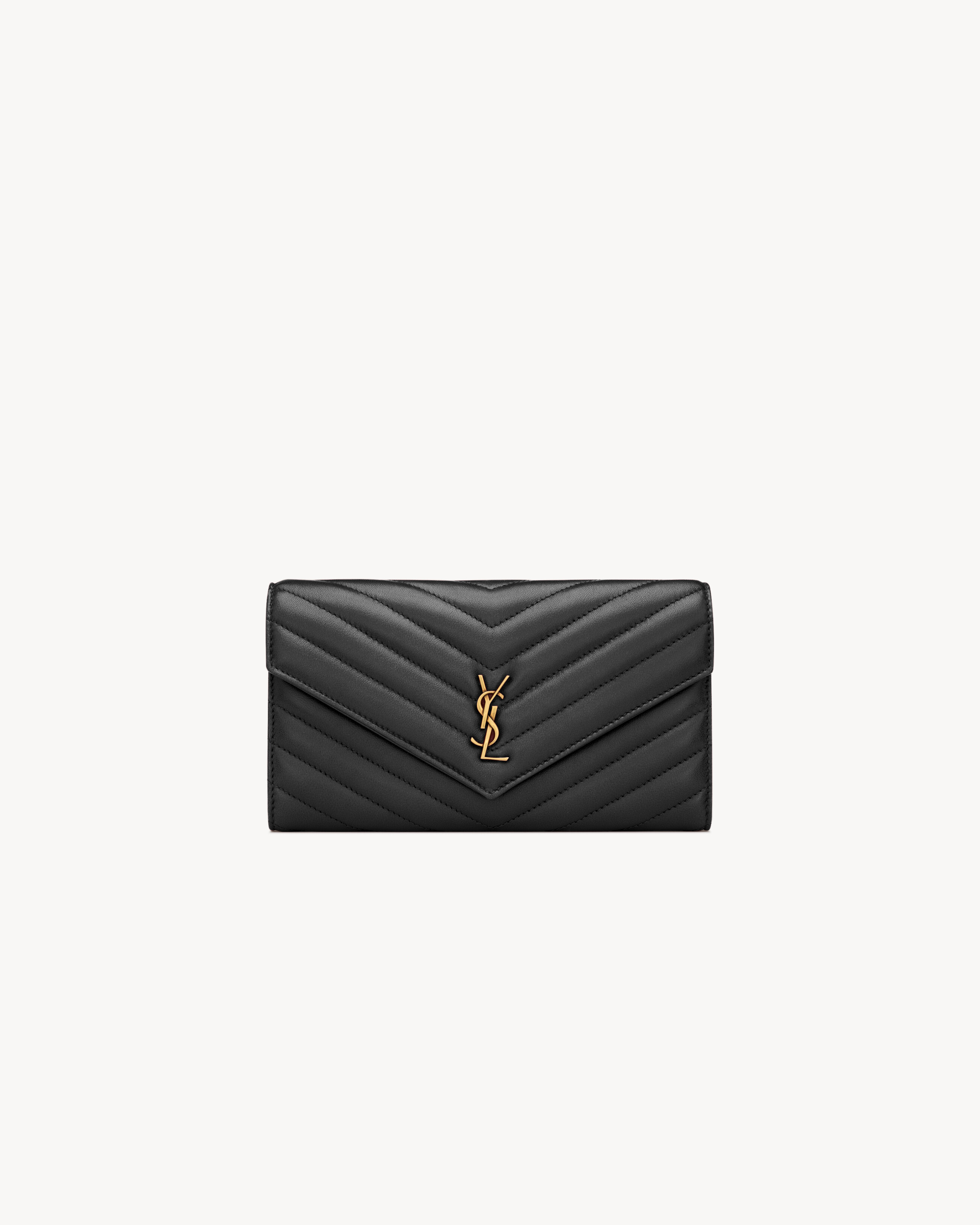 CASSANDRE MATELASSÉ large flap wallet in lambskin