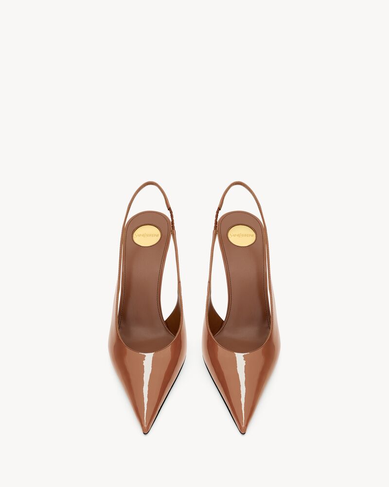 GUERMANTES slingback pumps in patent leather