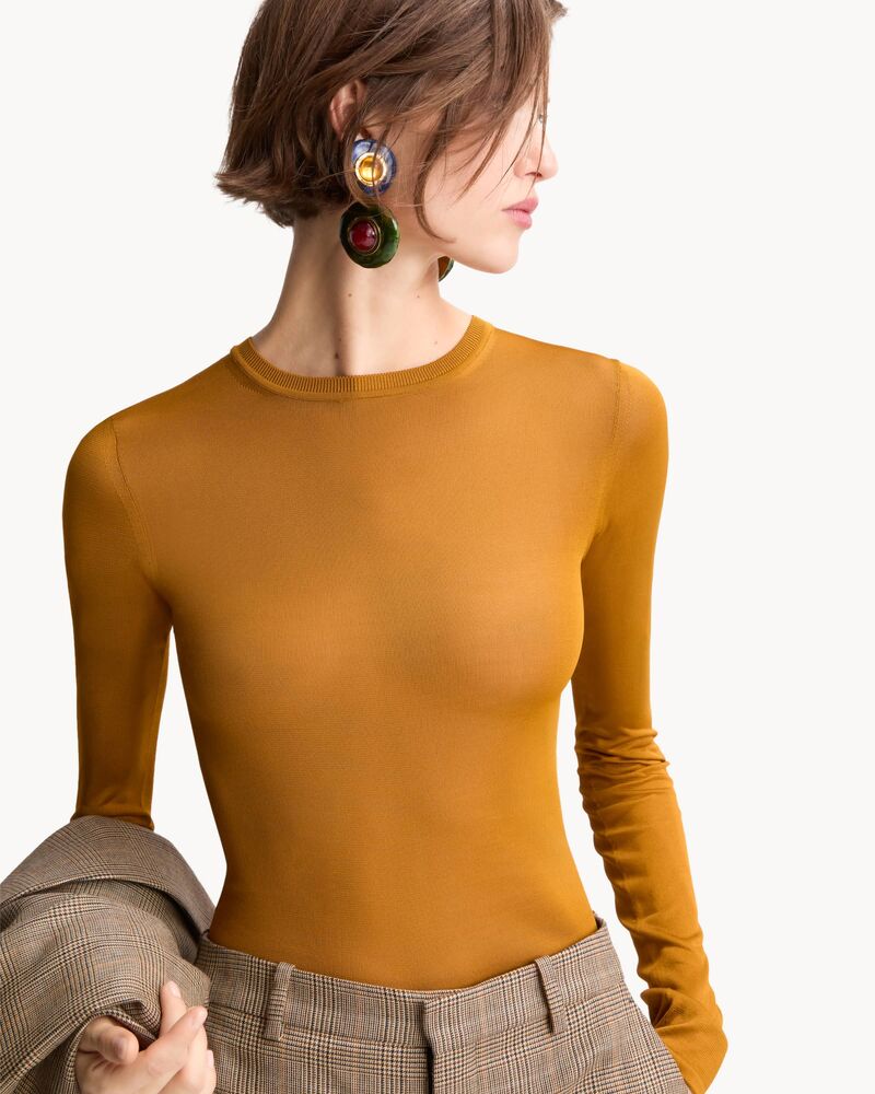 CASSANDRE sheer top in knit