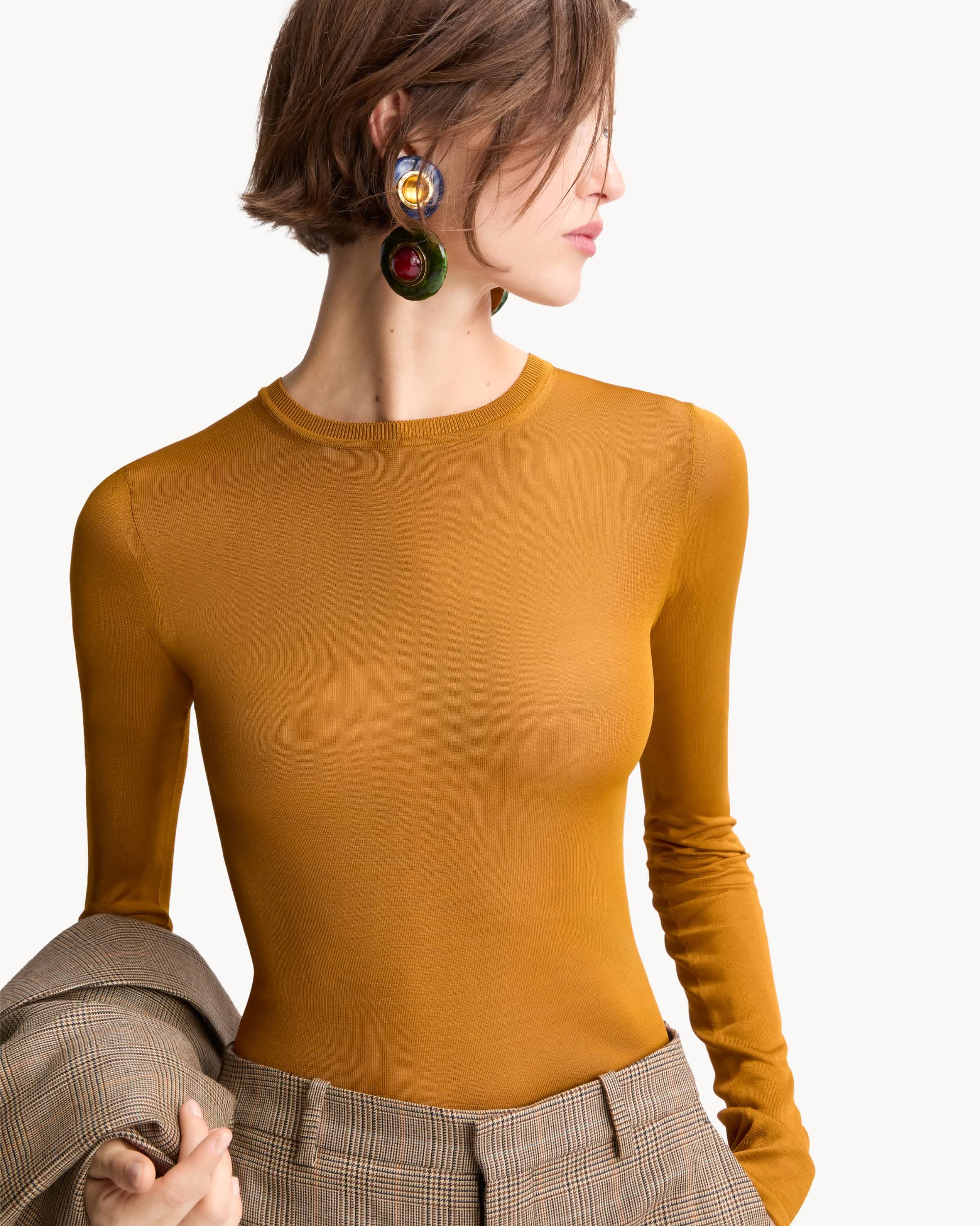haut CASSANDRE transparent en maille