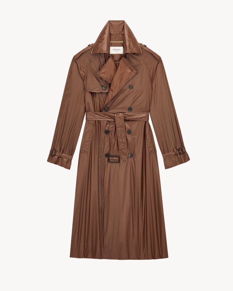 trench coat in water-repellent POLYESTER