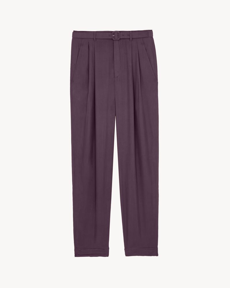 carotte-fit pants in silk habotai