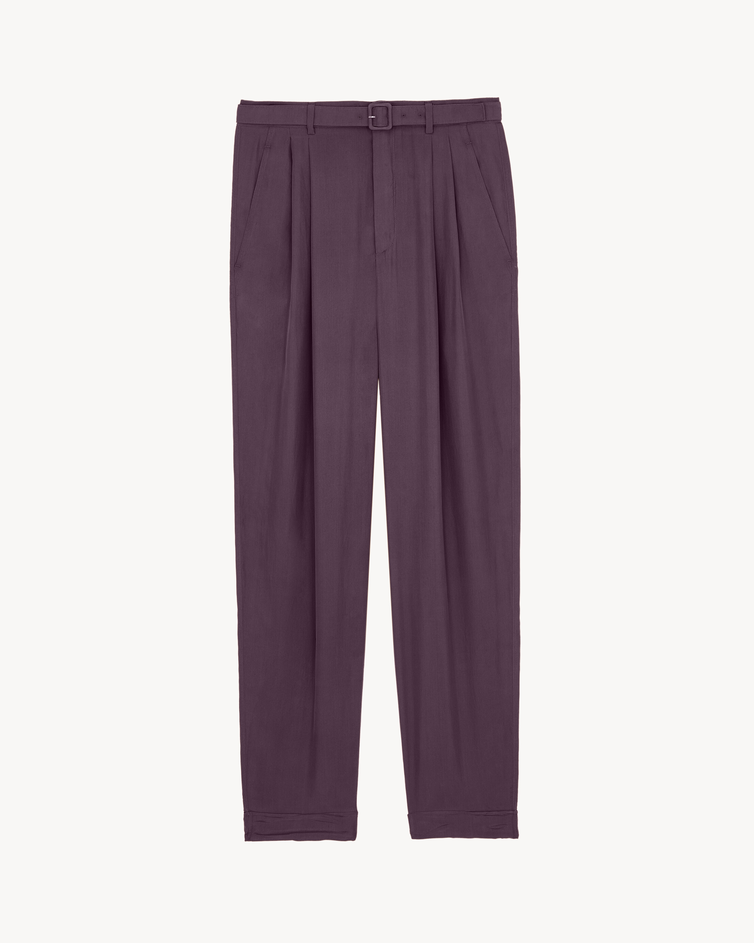 carotte-fit pants in silk habotai