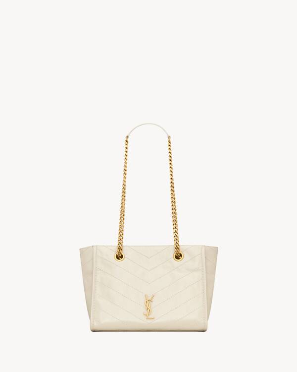 NIKI small shopping in vintage leather in Beige | Saint Laurent