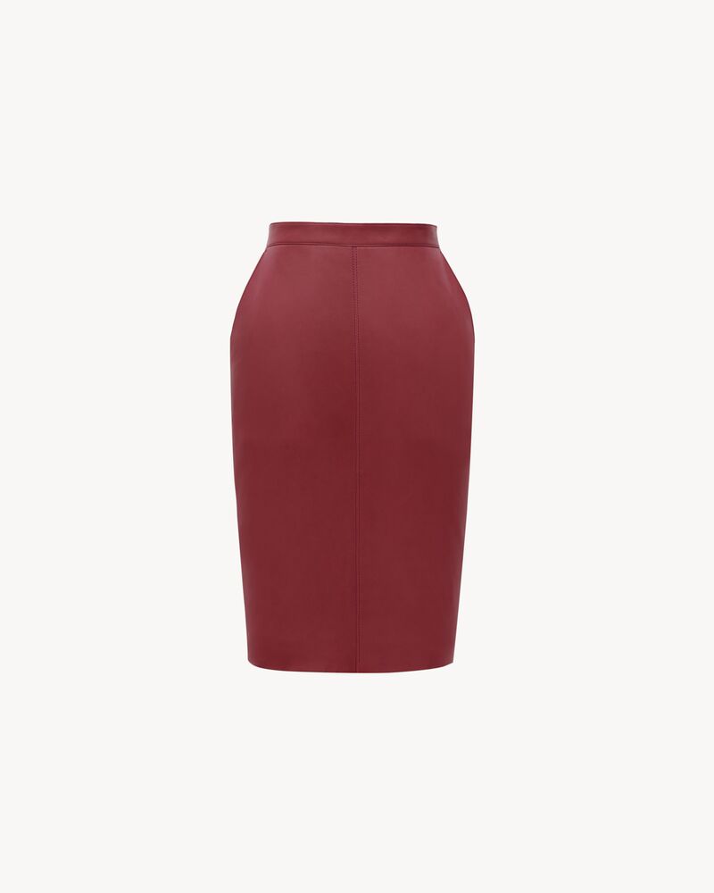 CASSANDRE pencil skirt in lambskin