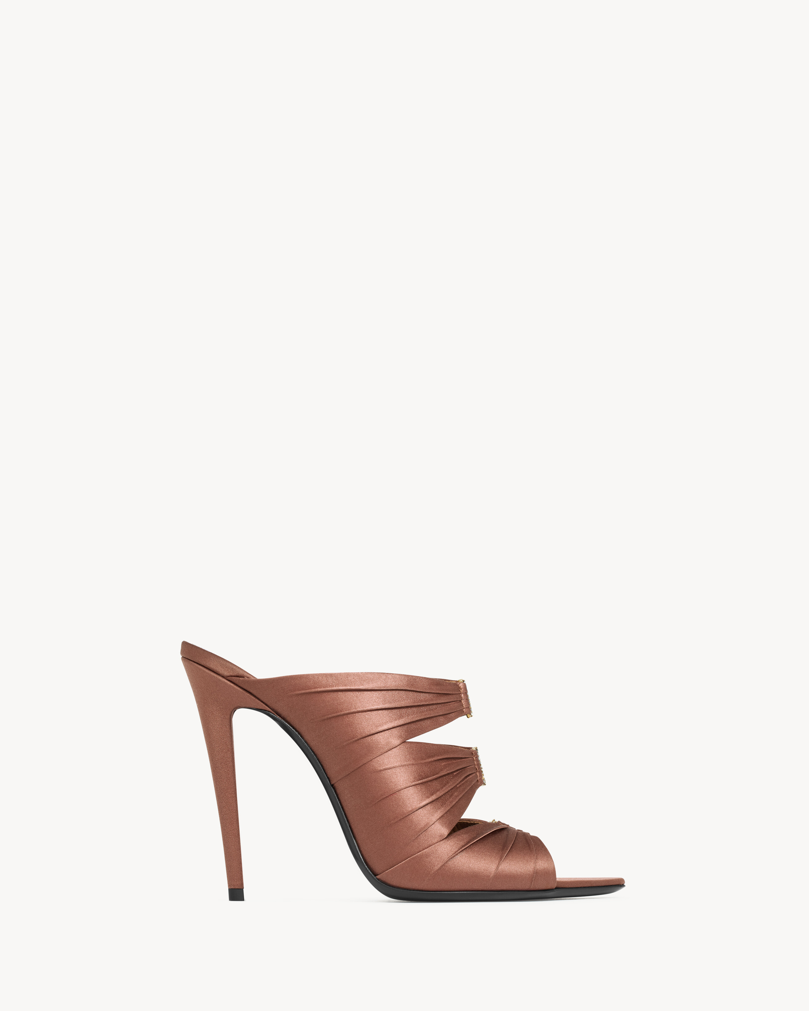 EMILIE mules in satin crepe