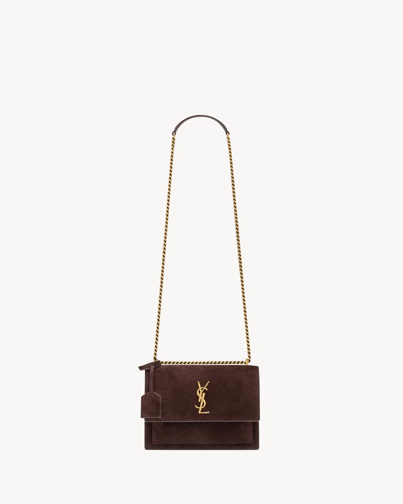 Bolsa média SUNSET em camurça