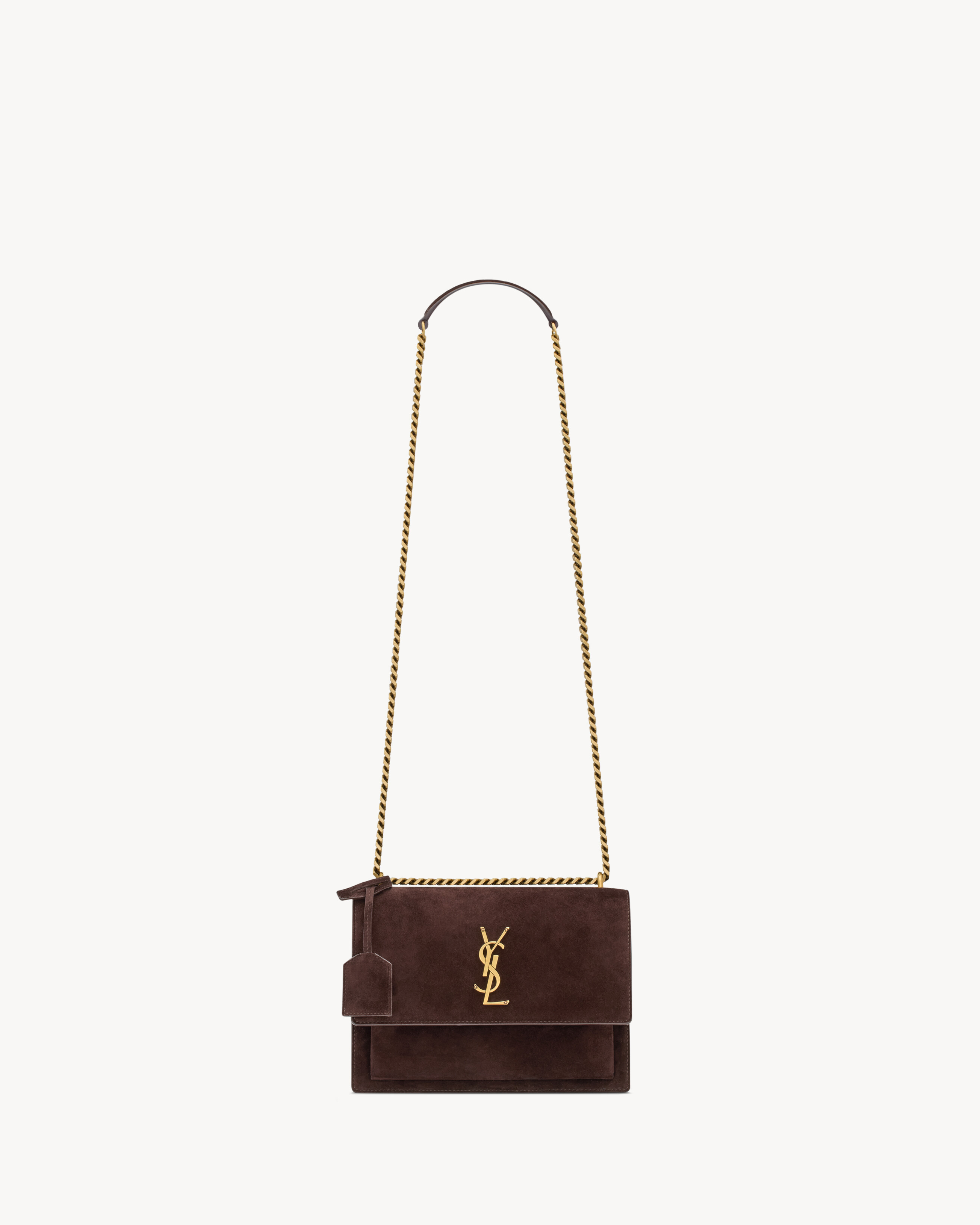 Bolsa média SUNSET em camurça
