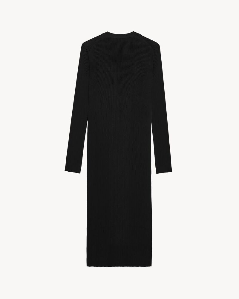 long cardigan in rib-knit