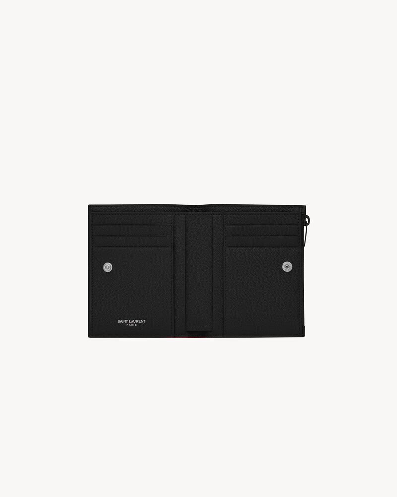 UPTOWN Compact wallet in grain de poudre leather