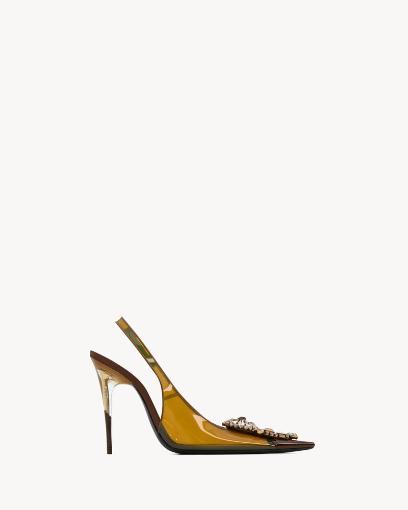 ISABELLA slingback pumps in TPU and crystal