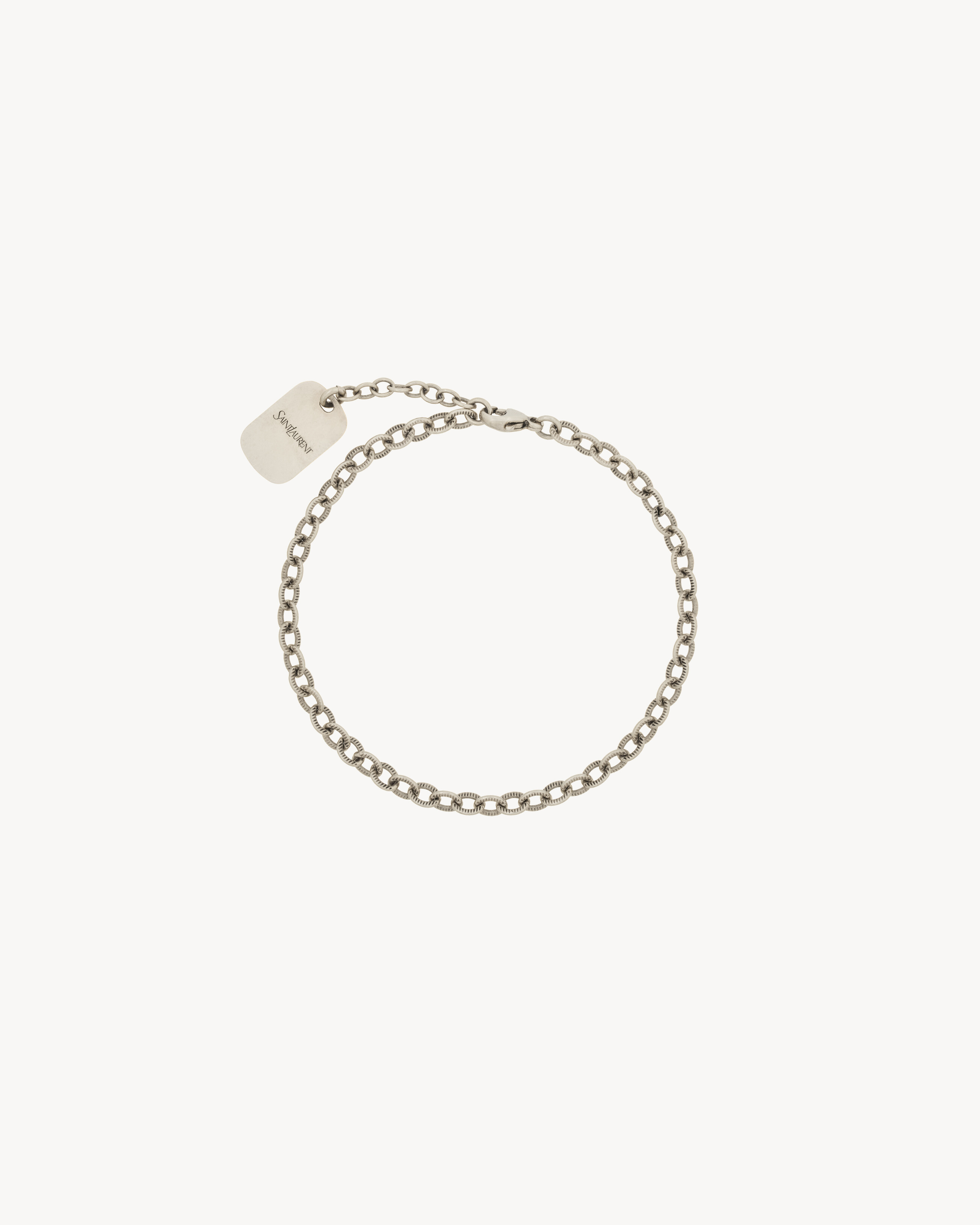 ribbed chain bracelet in metal
