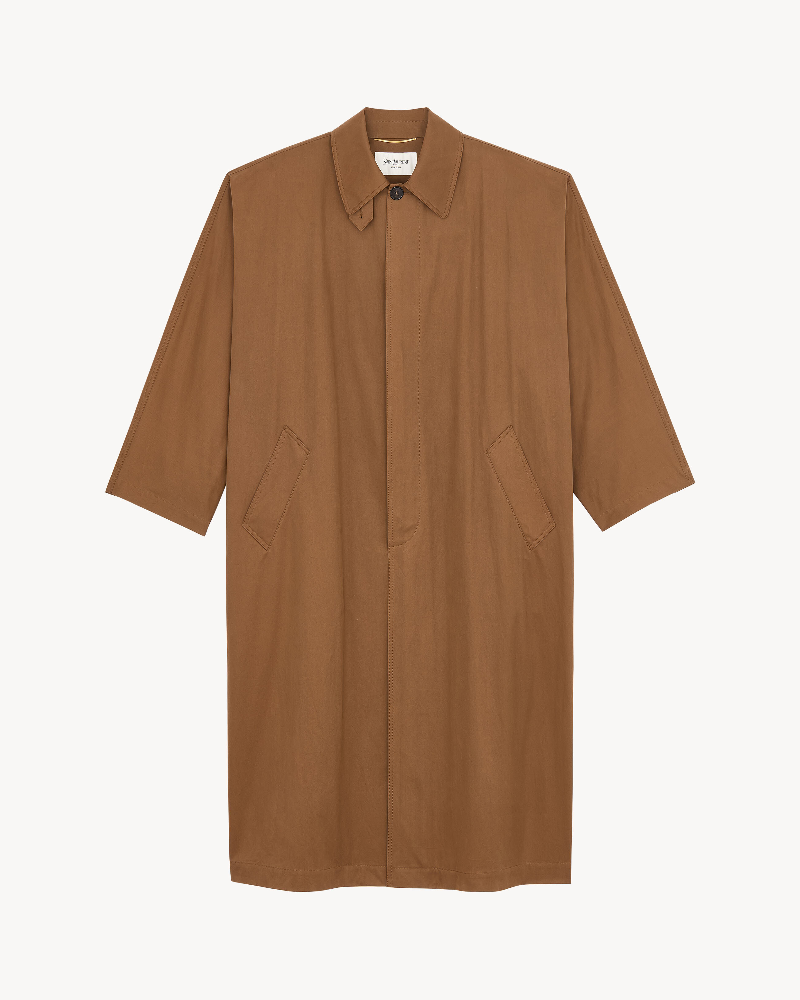 trench coat in water-repellent cotton