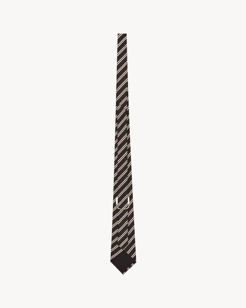 striped tie in silk jacquard