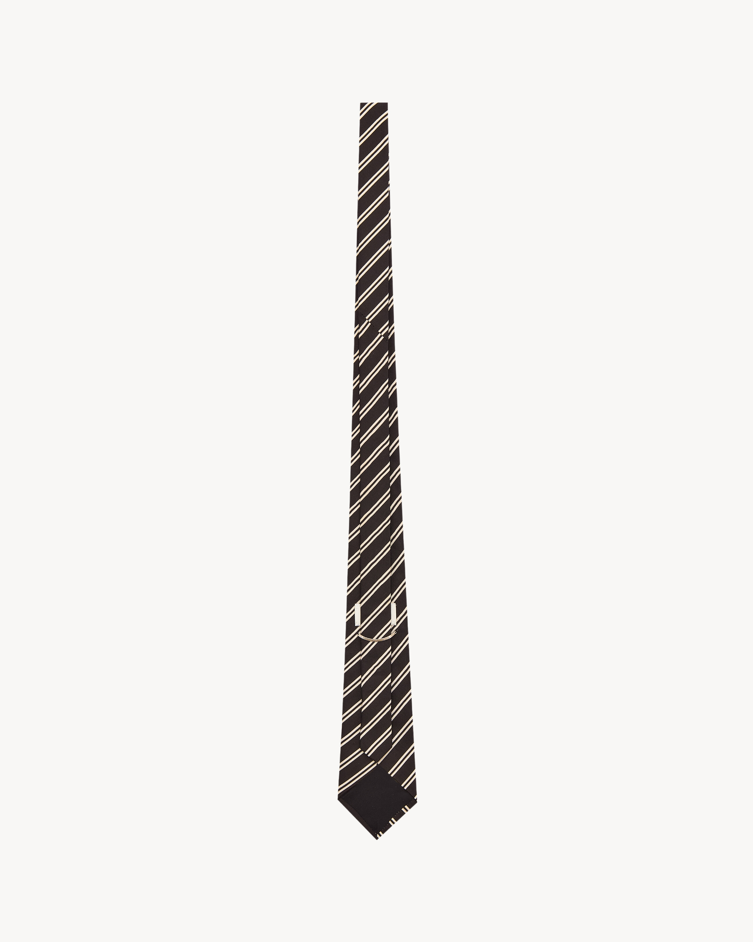 striped tie in silk jacquard